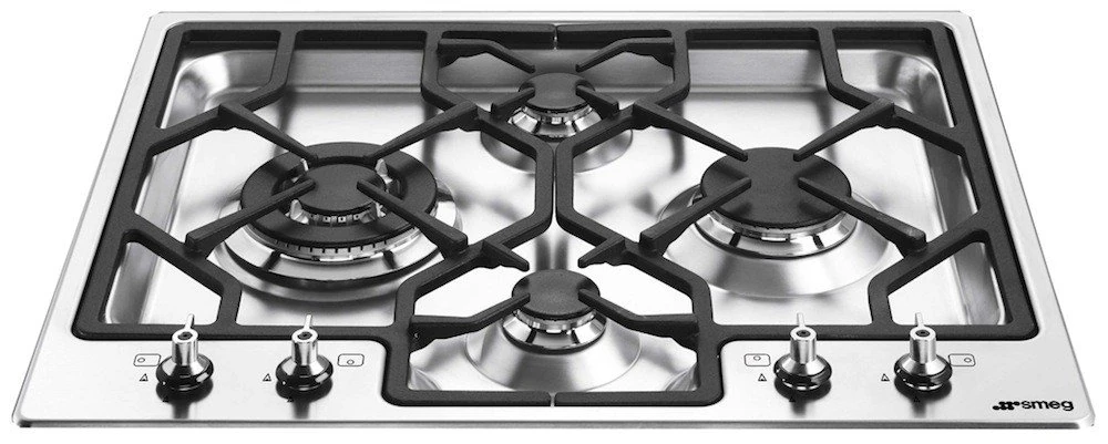 Smeg PGF64-4 Classic Ultra Low Profile 60cm Gas Hob in Stainless Steel