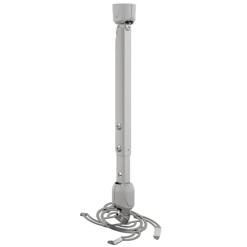 Barkan 4 Movement Projector Ceiling Mount, Up to 20 Kg, Silver, Telescopic Adjustment 56-81cm, 3D Tilt Mechanism, Self Assembly, for Epson, Optoma, Benq, ViewSonic and more