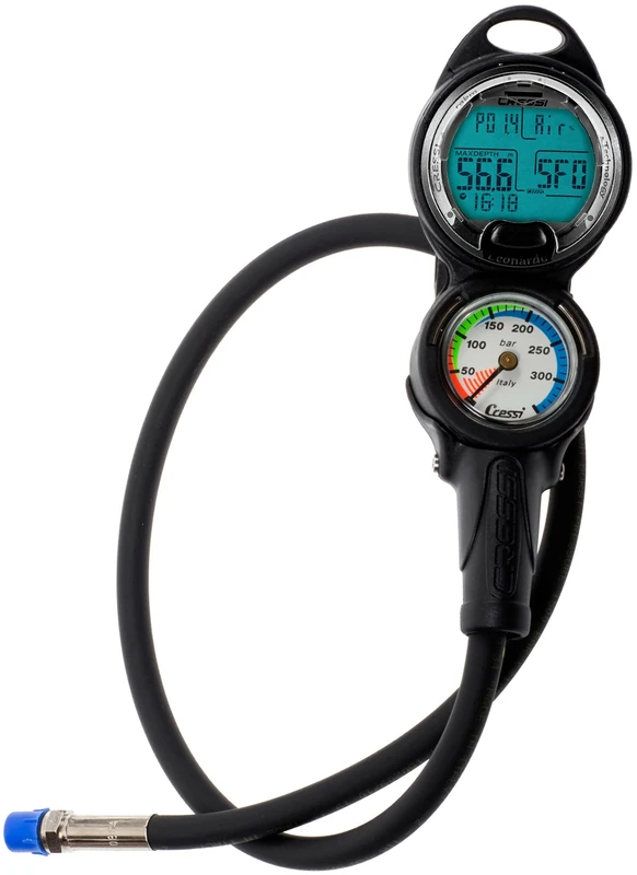 CRESSI Leonardo Diving Console - Black, 2 Bar