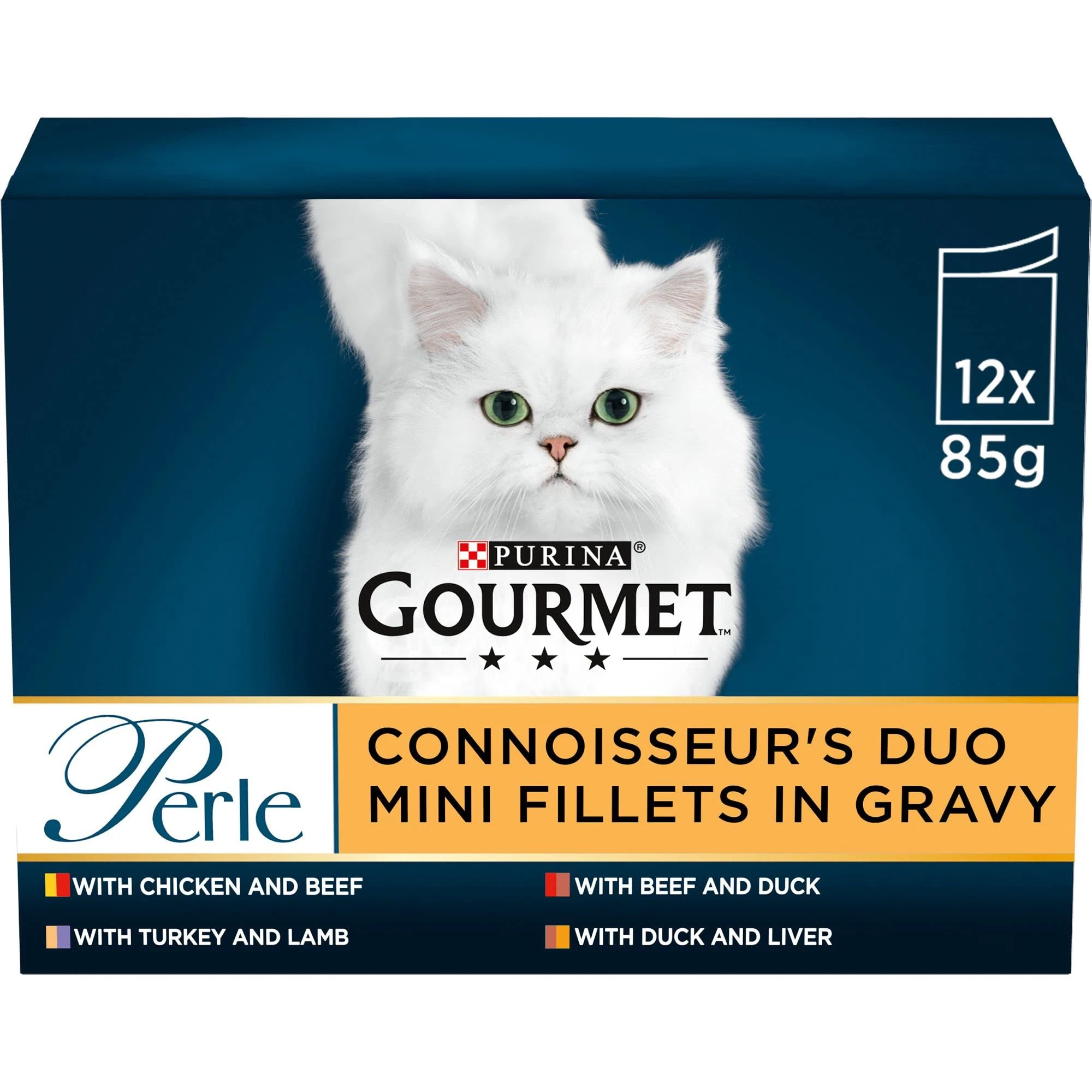 Gourmet Perle Connoisseur's Duo, 12 x 85g - Pack of 4