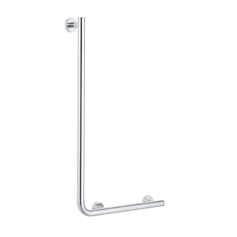 Tiger Boston Comfort & Safety 90º Grab Rail, Left Version, Stainless Steel Polished, 42.6 x 70 x 7 cm