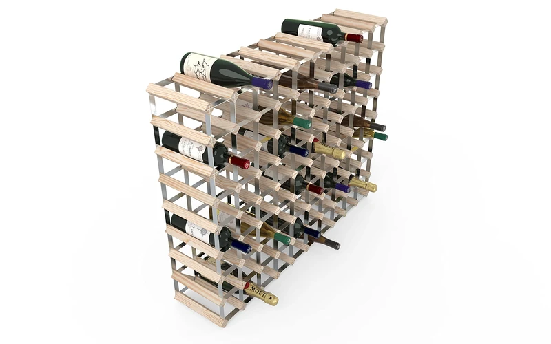 RTA 90 Bottle Traditional Wine Rack - Kit - Natural Pine (FSC),101 x 84 x 23 cm (width x height x depth)