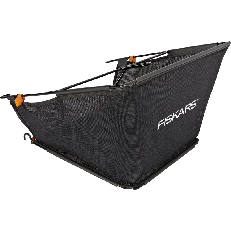 Fiskars StaySharp Grass Catcher, Capacity: 18 litres, Black/Orange, 1000592
