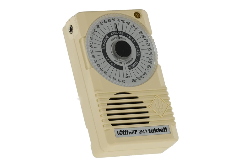 Wittner Taktell® Quartz QM 2 Series 861 - Ivoorkleurige kunststof behuizing - 40-208 beats/minuut - 39 temposities - Met concerttoonhoogte a1 = 440 Hz - Inclusief batterij (9 volt) en koptelefoon