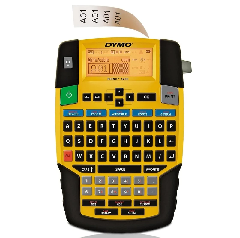 Dymo Rhino 4200 Professional Portable Electronic Label Printer, AZERTY Keyboard