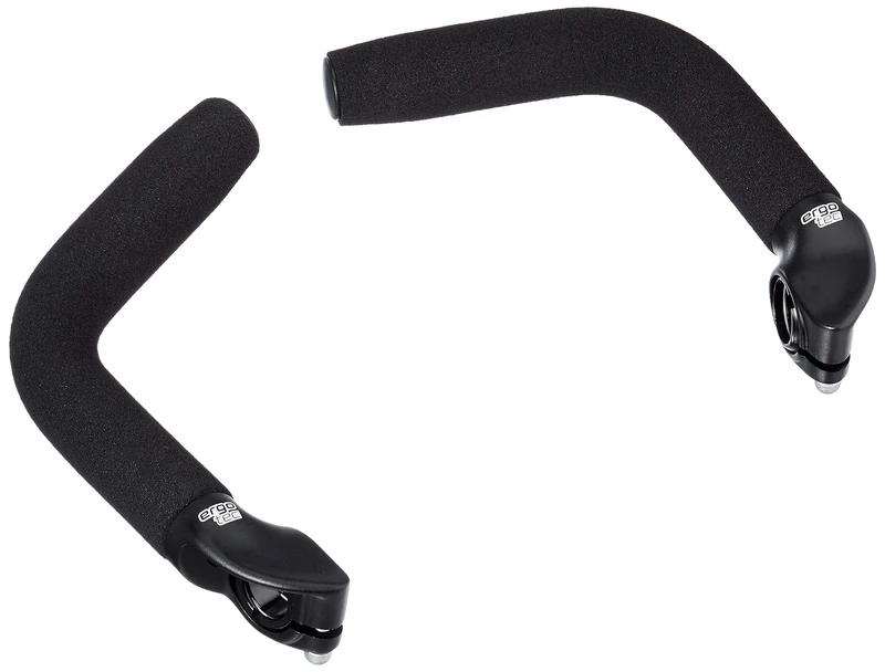ergotec Evo-Touring 50011001 Bar Ends with Soft Grip Covering Made of Aluminium AL6061-T6 Large Black