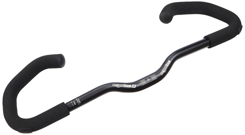 ergotec AHS-Basic Comfort 25.4 Bicycle Handlebar / AL6061-T6 Aluminium with Handlebar Ends, Comfort and Soft Grip Cover, Black/Sand, 17653001