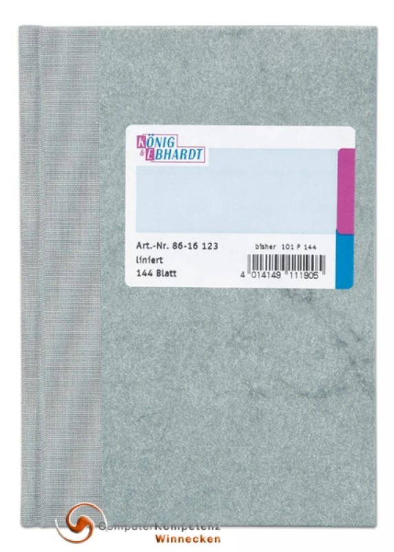 König & Ebhardt 8611312 Business Book A4 with Moving Head Strip Lined 80 g/m² 96 Pages Thread Stitching with Number of Pages