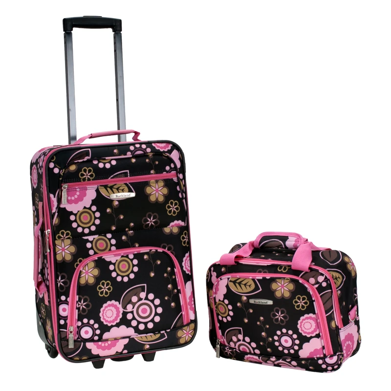 Rockland Fashion Softside Upright Luggage Set, Pucci, 2-Piece Set (14/19), Fashion Softside Upright Luggage Set