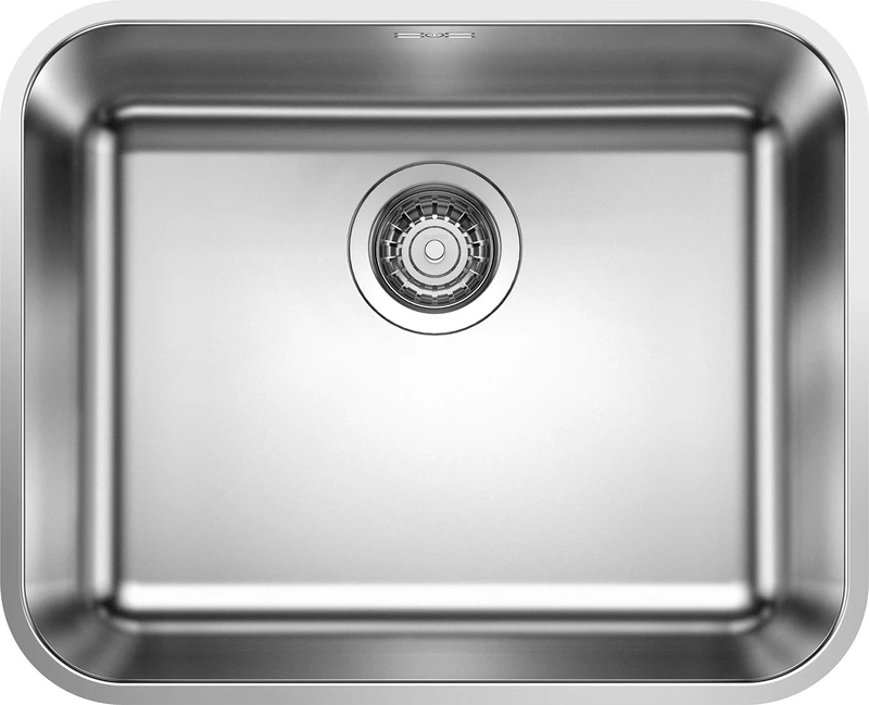 BLANCO Supra 500-U | Stainless Steel Sink | Installation Type: undermount Installation | for 60 cm Wide Base cabinets | Resistant to Scratches | Spacious Bowl Volume | [53x43x18.4 cm]