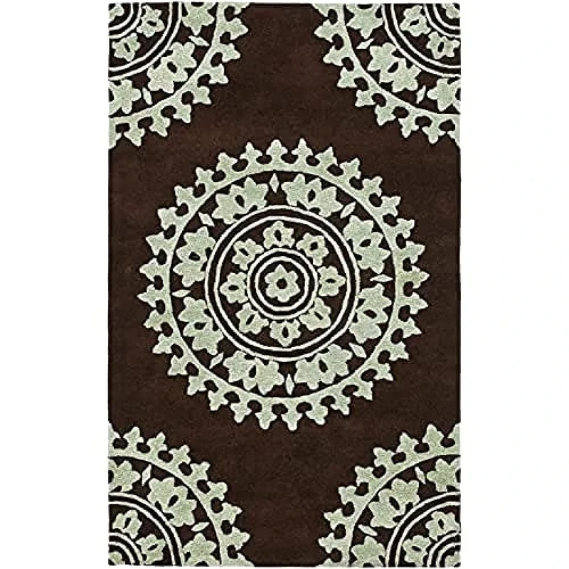 Safavieh Caroline Area Rug, Hand Tufted Wool Carpet in Turquoise / Yellow, 228 X 289 cm