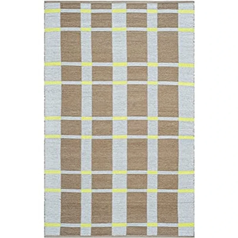 SAFAVIEH Eco-Friendly Rug for Living Room, Dining Room, Bedroom - Recycled Plastic Collection, Short Pile, in Lawn Green, 183 X 274 cm