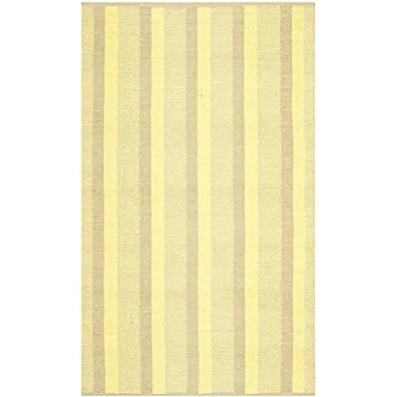 SAFAVIEH Eco-Friendly Rug for Living Room, Dining Room, Bedroom - Recycled Plastic Collection, Short Pile, in Citrine, 183 X 274 cm