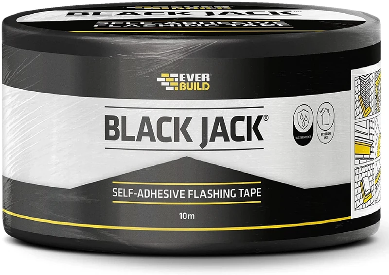 Everbuild Black Jack Strong Self Adhesive Flashing Tape – Natural Lead-Look Finish – 450mm x 10m