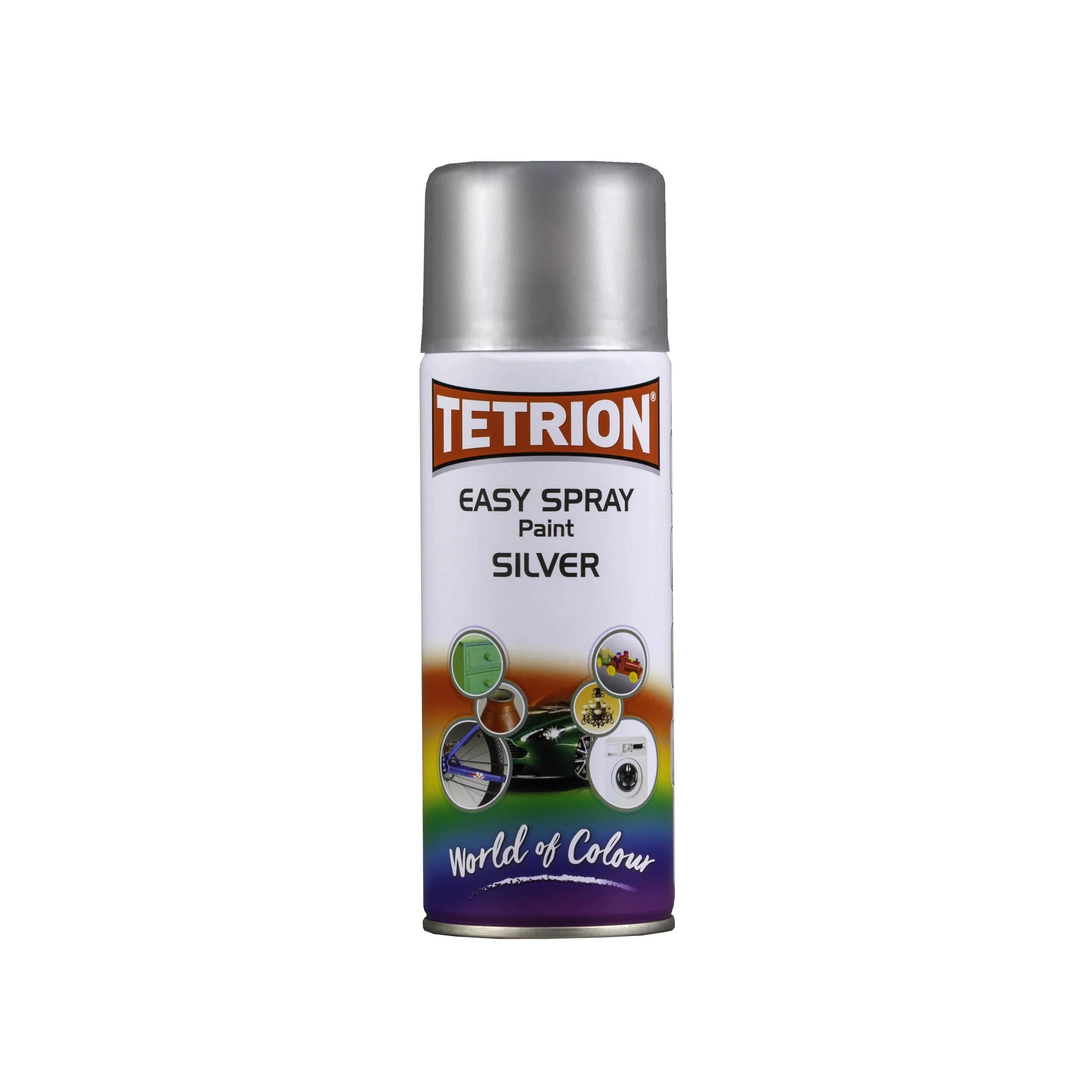 TETROSYL LTD Tetrion EPS406 Easy Spray Paint Silver - Quality paint for professionals and DIY enthusiasts - 400ml, Chrome