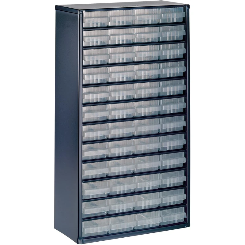 raaco RAA137393 Parts Storage, Blue/Transparent
