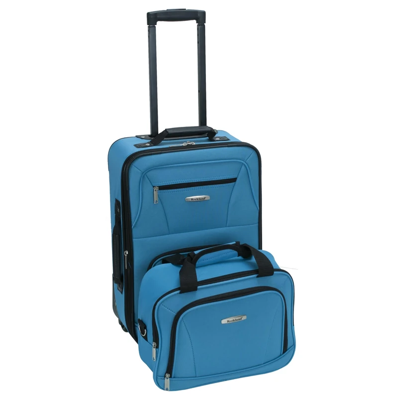 Rockland Fashion Softside Upright Luggage Set, Turquoise, 2-Piece Set (14/19)