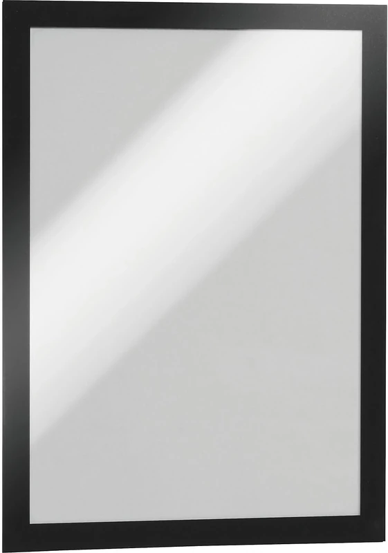 Durable DURAFRAME Self-Adhesive Magnetic Frame - A4 Black - Pack of 10 - Document Frame For Professional Internal Signage - Self-Adhesive Attachment