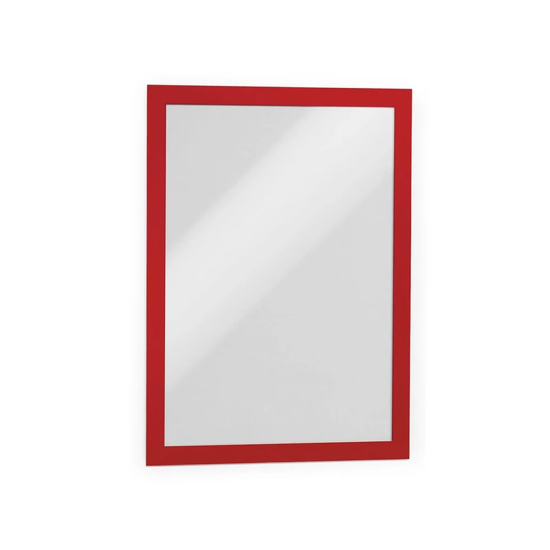 Durable DURAFRAME Self-Adhesive Magnetic Frame | A4 Format In Red | Pack of 10 Frames | Document Frame for Professional Internal Signage