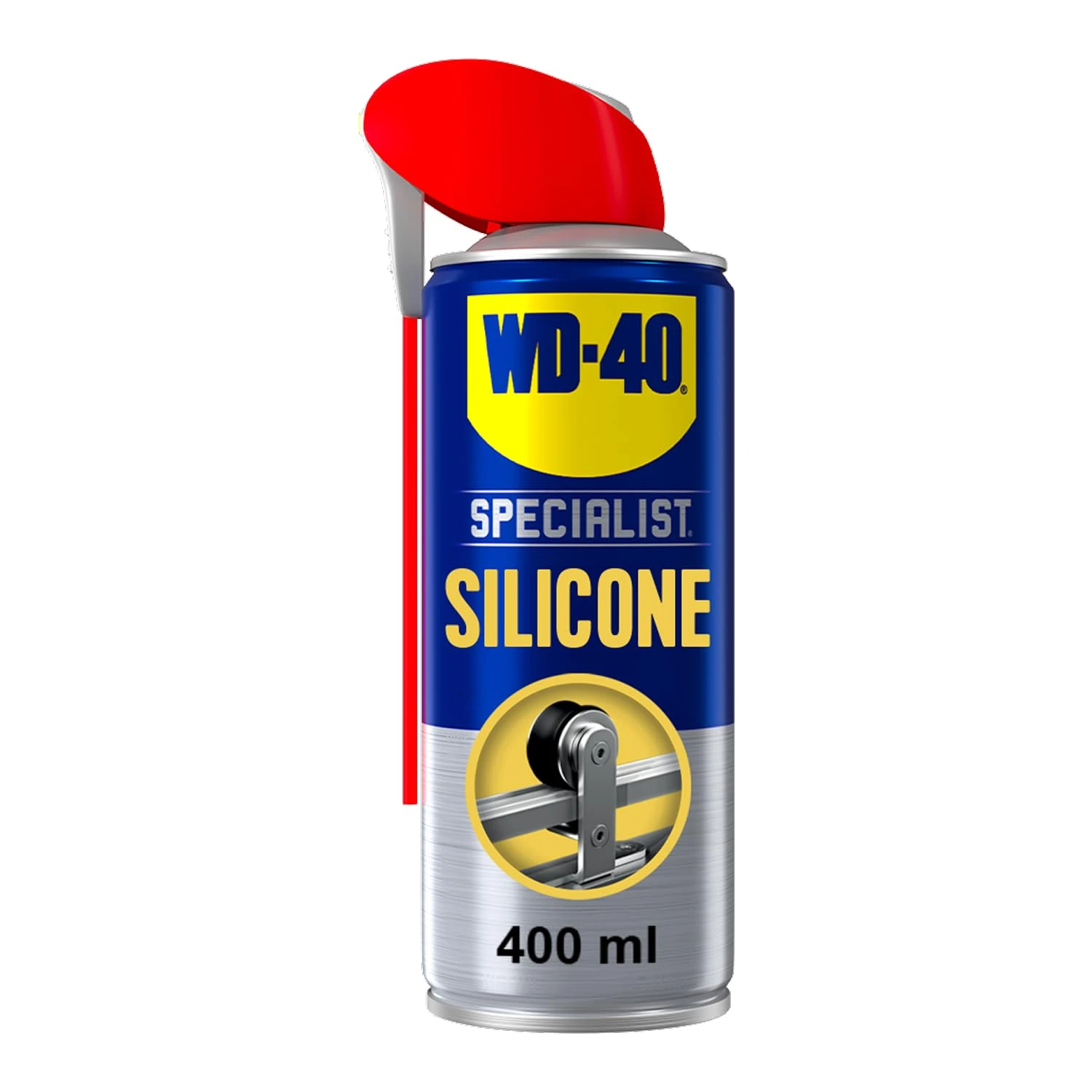 WD-40 Specialist Silicone Spray Lubricant 400ml Can - Versatile All-Weather Protection for Extended Tool Life, Repels Moisture, Dust, and Grime - Smart Straw Applicator Included