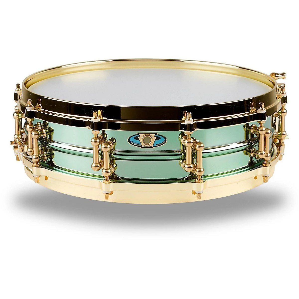 Ludwig LW0414CP 4 X 14 Inches Carl Palmer VENUS Signature Green Brass Snare Drum