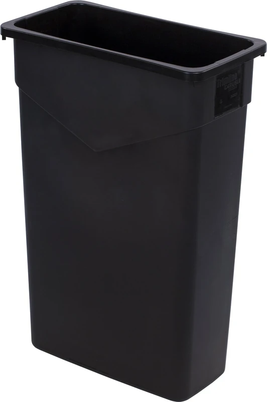 Carlisle 34202303 TrimLine Rectangle Waste Container Trash Can Only, 23 Gallon, Black - Pack of 4
