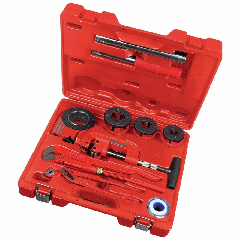 ROTHENBERGER Industrial Sanikit - Sanitary 11-Piece Tool Box incl. Pliers, Steel Pipe Cutter