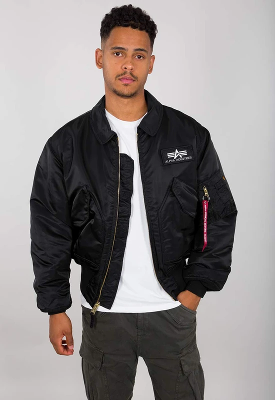 Alpha Industries CWU 45 Bomber Jacket for Men Black