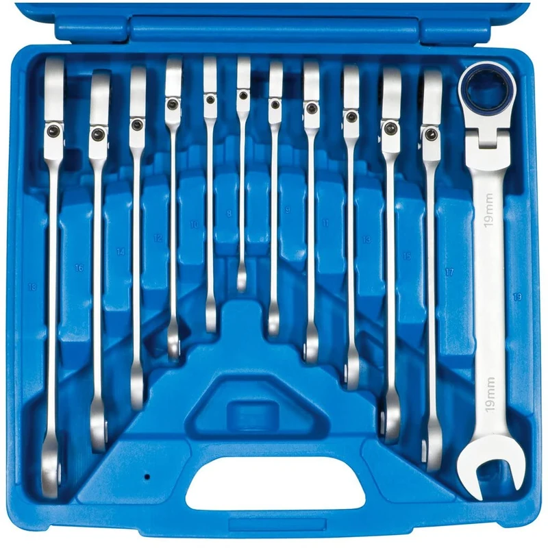 SW-Steel Hinge-Gabelring-ratschensatz, 12 Teilig, 8-19 mm, 72 Teeth, S1597