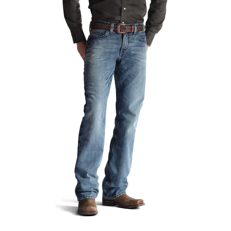 Ariat Mens M4 Low Rise Boot Cut Jeans, Scoundrel, 29W x 34L US, Scoundrel, Small - Image 1