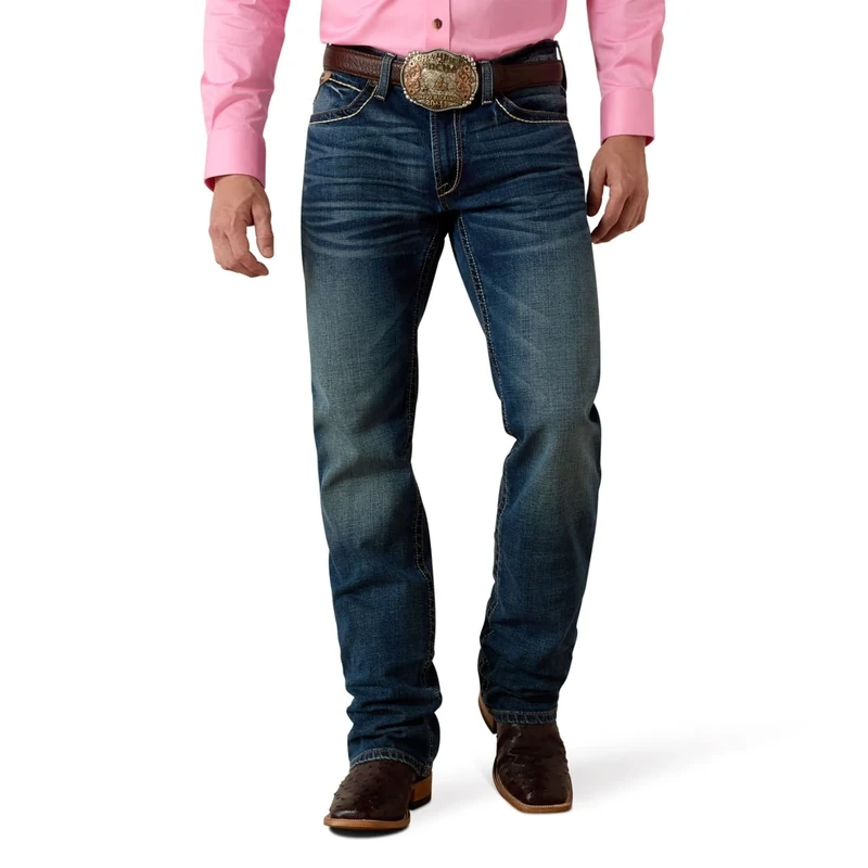 ARIAT Men's M4 Low Rise Boot Cut Jeans, Durango, 38 W/34 L