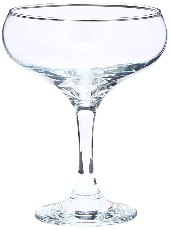 Pasabahce Bistro Champagne Saucers – Pack of 12, 270 ml (9.5 oz) Coupe Glasses – Elegant Soda-Lime Glass for Champagne & Cocktails, Dishwasher Safe