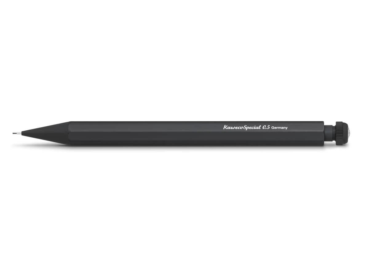 Kaweco SPECIAL Mechanical Pencil Black 0.5 mm I Lead Push Pencil Made of Aluminium 14 cm I Refillable with Eraser