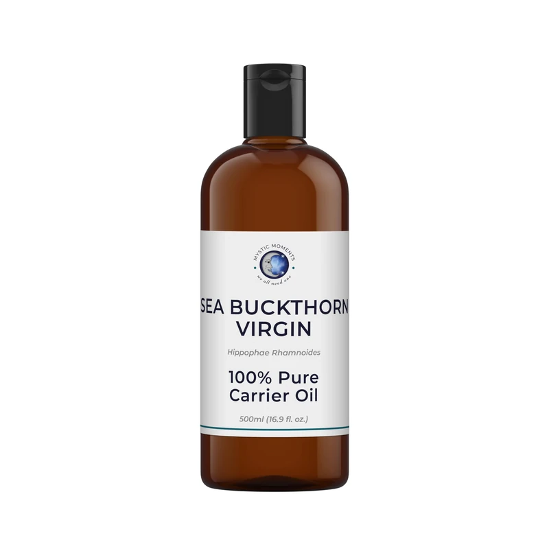 Mystic Moments| Sea Buckthorn Virgin Carrier Oil 500ml | Hippophae Rhamnoides | Rich Nourishing Oil for Skin & Hair | Ideal for Skincare, Massage & Cosmetic Use | Conditioning