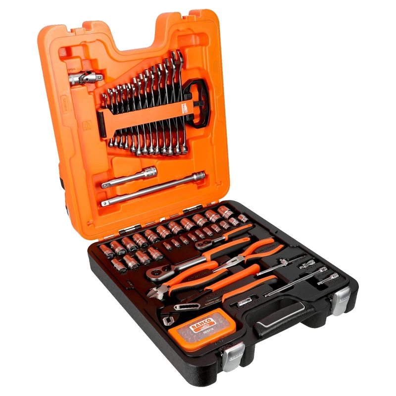 Bahco S81MIX Socket & Plier Set, 1/2" and 1/4" Drive, 81 Pieces - Image 1