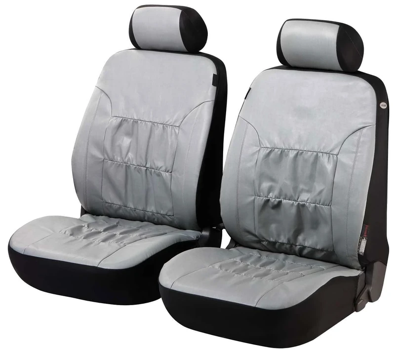 Walser 11941 Nappa Touch Car Seat Cover for Front Seats, Synthetic Leather, Suitable for Cars With Side Airbags, TÜV Germany-tested with General Type Approval