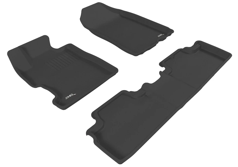 3D Maxpider L1HD03601509 HONDA Civic Coupe 2006-2011 Black KAGU - TPR - Molded Floor Mats