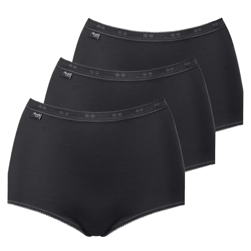 Sloggi Women's Basic+ Maxi Brief 3 Pack, Black, 16