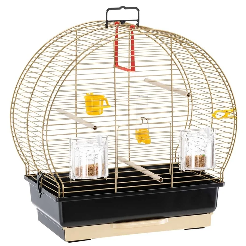 Ferplast Bird Cage LUNA 2 Cage for Birds, Canaries, Budgies, Finches, Metal, Accessories Included Rotating Feeders Perches, 44.5 x 25 x h 45.5 cm.