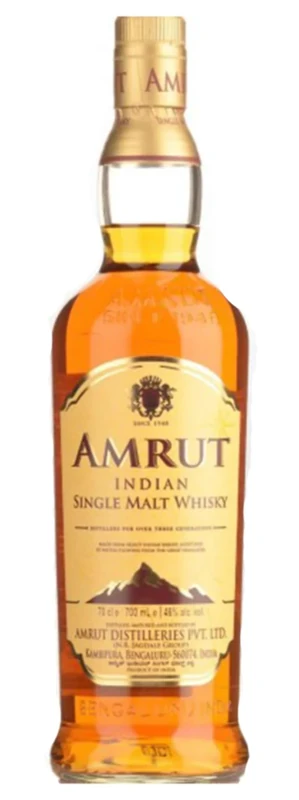 Amrut Indian Single Malt Whisky | 46% | 70cl | Rich and Complex | Unpeated with Notes of Chocolate and Tropical Fruit | With Gift Box | Perfect for Gifting