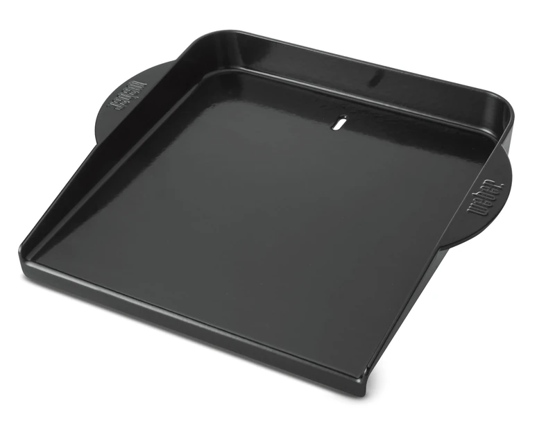 Weber Deluxe Cast Iron Plancha for Q300-3000 & Gas Barbecues - Even Heat, Optimal for Vegetables, Seafood and Pan-Fried Dishes – Black (6466)