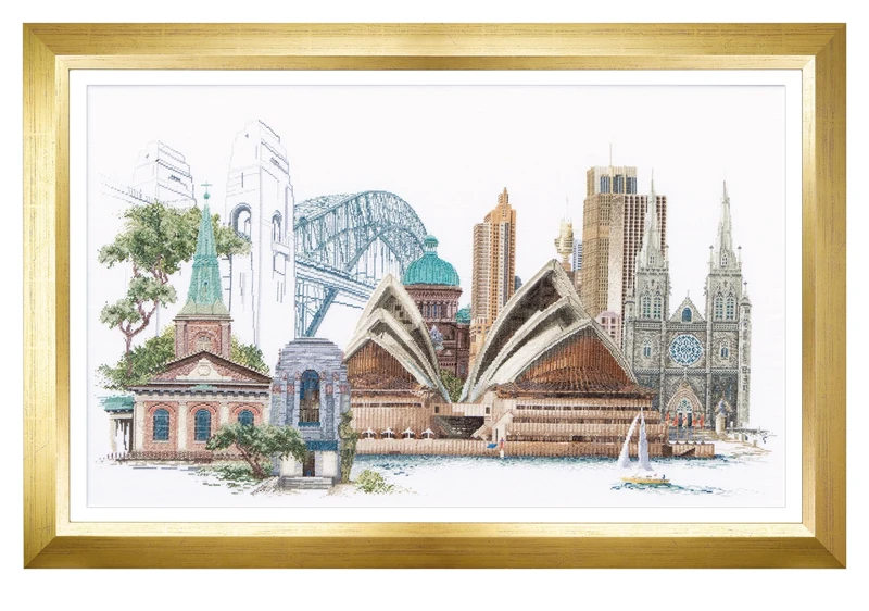 Thea Gouverneur Cross Stitch Kit, Fabric, Multi-Colour, 79x50cm