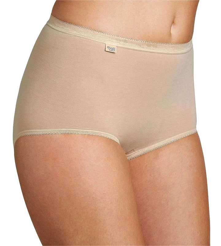 Sloggi Women's Basic+ Maxi Brief 3 Pack, Beige, 10