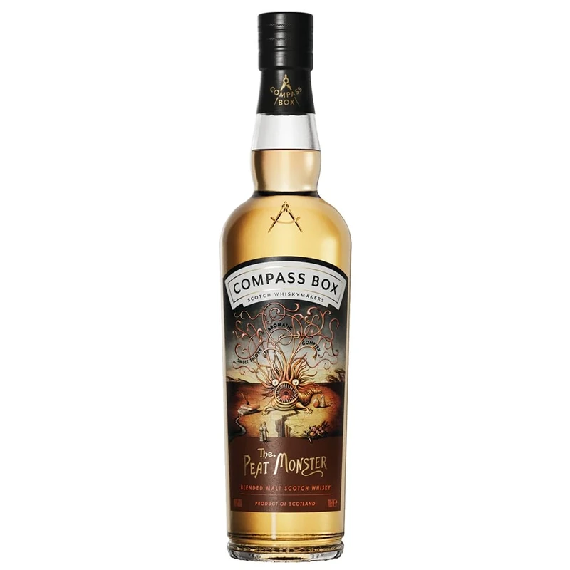 Compass Box - Peat Monster Blended Malt Whisky - 46% ABV - Non Chill Filtered - Natural Colour - Blended Malt Whisky - Peaty Smoky Malt with Hints of Fruitiness - 70cl / 700ml Bottle