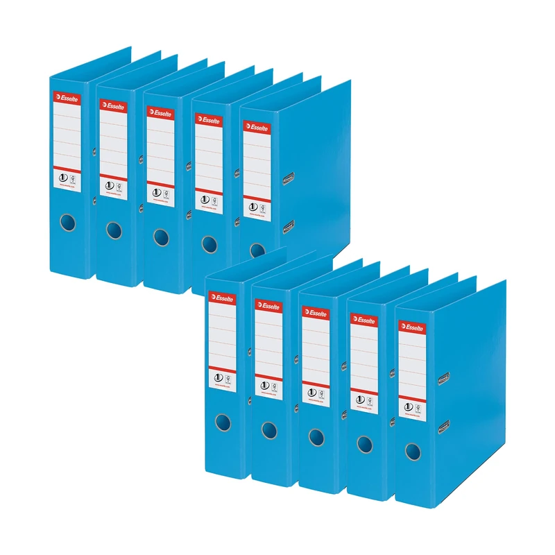 Esselte Folder No.1 A4 Polypropylene 75 mm Light Blue Pack of 10