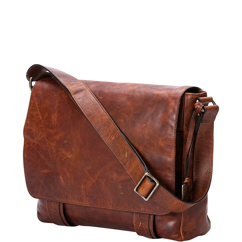 FRYE Men's Logan Messenger Bag, Cognac, One size - Image 1
