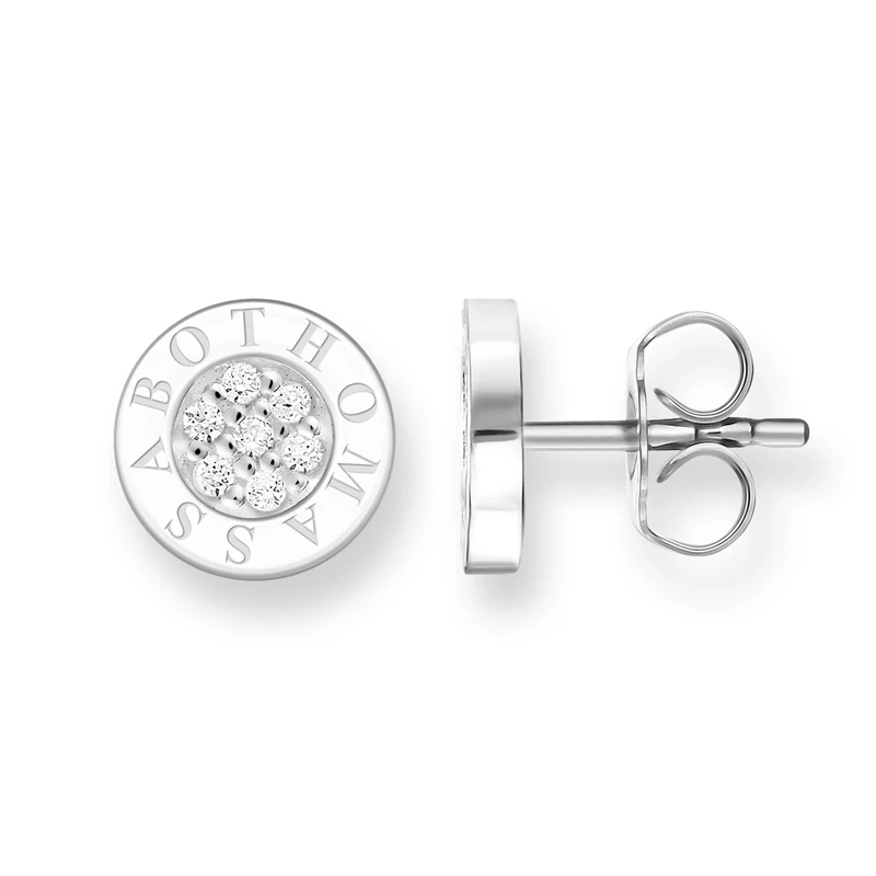 Thomas Sabo Stud Earrings Classic Pav� White� 925 Sterling Silver H1547-051-14