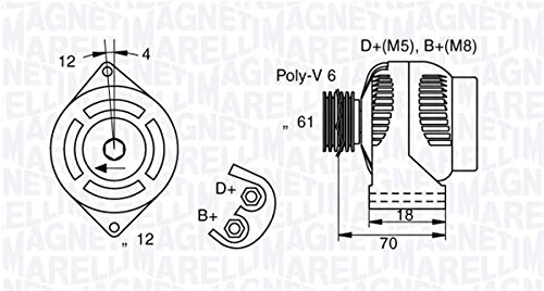 Magneti Marelli 063377005010 Alternator
