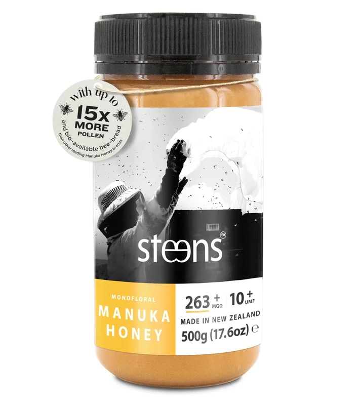 Steens Manuka Honey - MGO 263+ - Pure & Raw 100% Certified UMF 10+ Manuka Honey - Bottled and Sealed in New Zealand - 500g