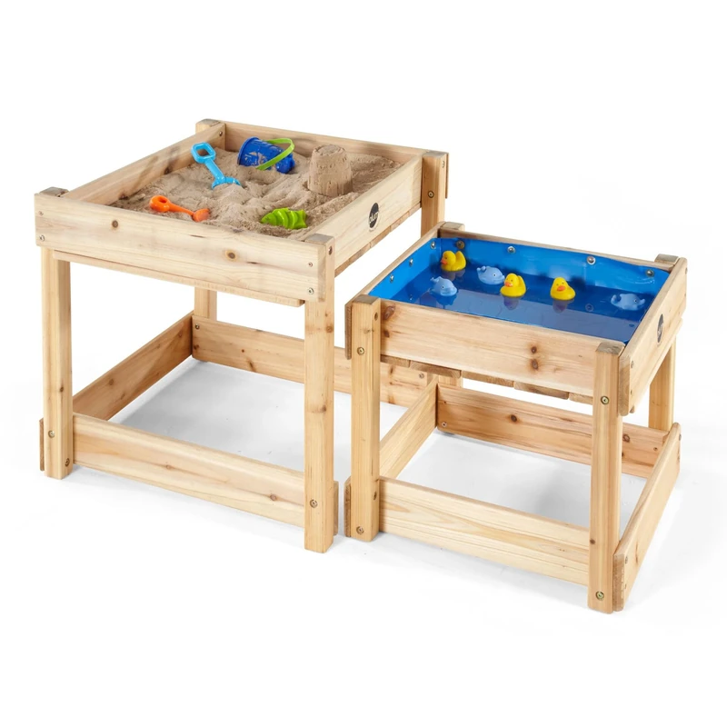 Plum Sandy Bay Wooden Sandpit and Water Tables, Brown